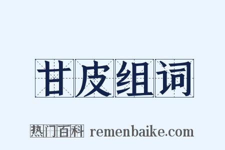 甘皮组词是什么意思的图片